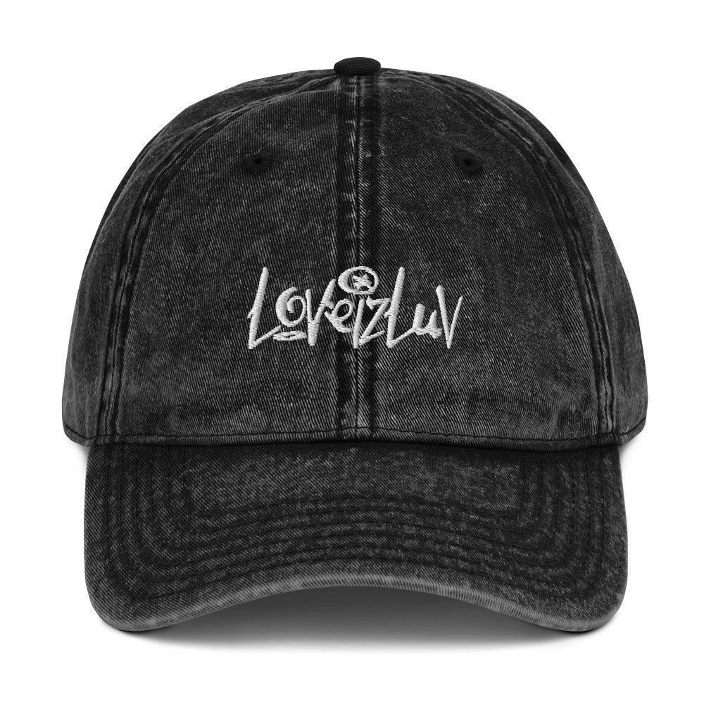 Vintage Embroidered Cotton Twill Cap